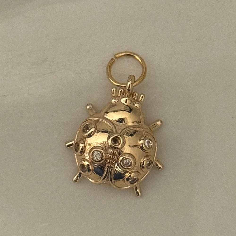 Gold Ladybug Pendant